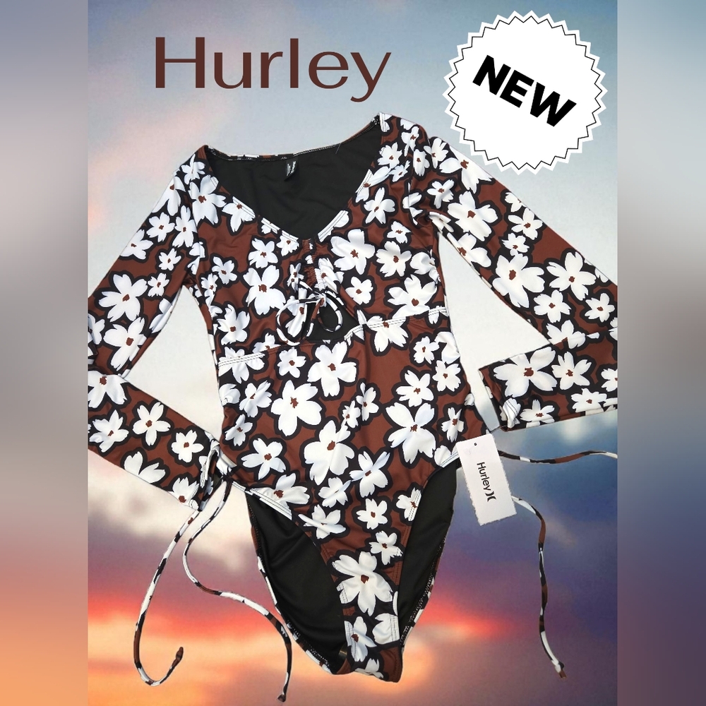 Hurley New Floral Bodysuit Women Large